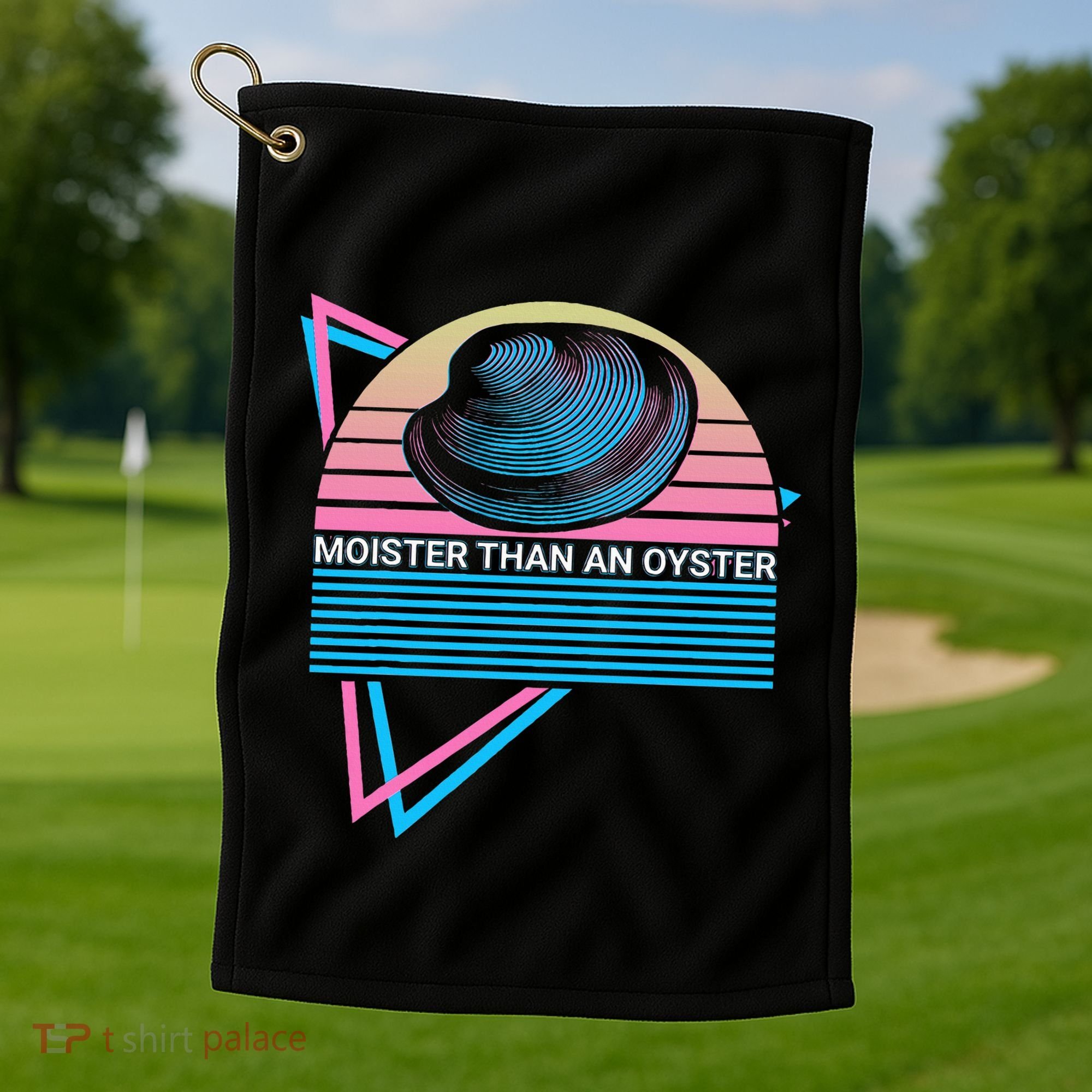 Moister Than An Oyster Shuck Seafood Golf Towel
