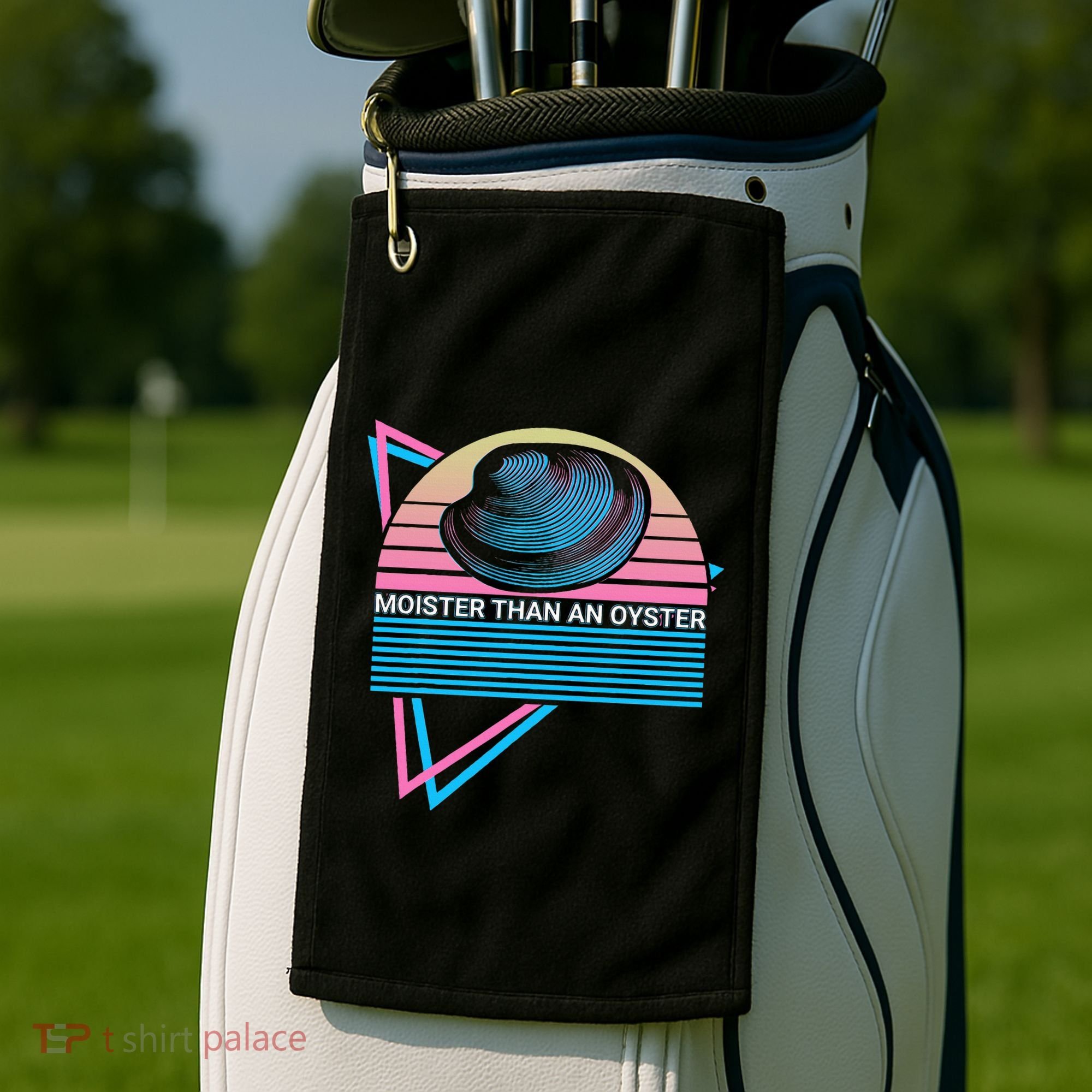 Moister Than An Oyster Shuck Seafood Golf Towel