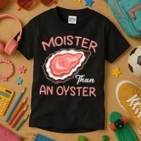 Moister Than An Oyster Funny Shucking Kids T-Shirt thumb 3