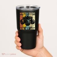 Monster Truck Are My Jam Tumbler thumb 2