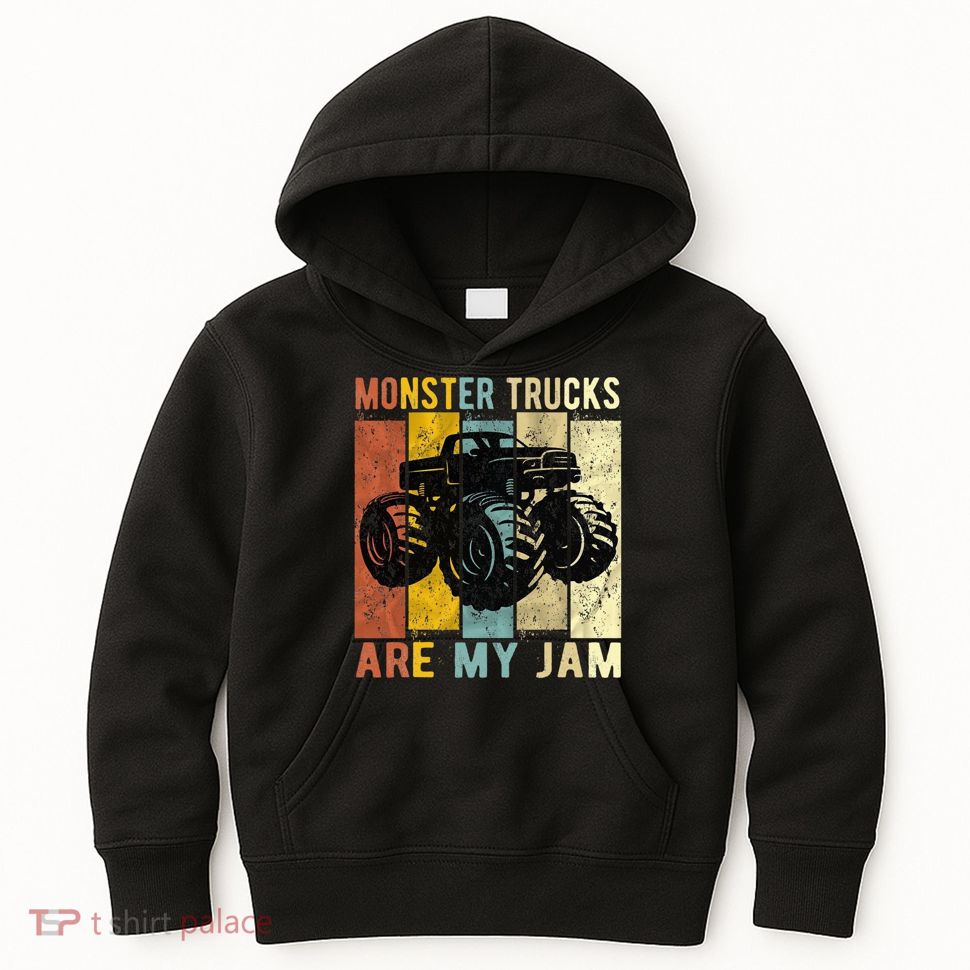 Monster Truck Are My Jam Kids Hoodie