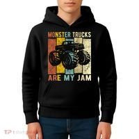 Monster Truck Are My Jam Kids Hoodie thumb 4