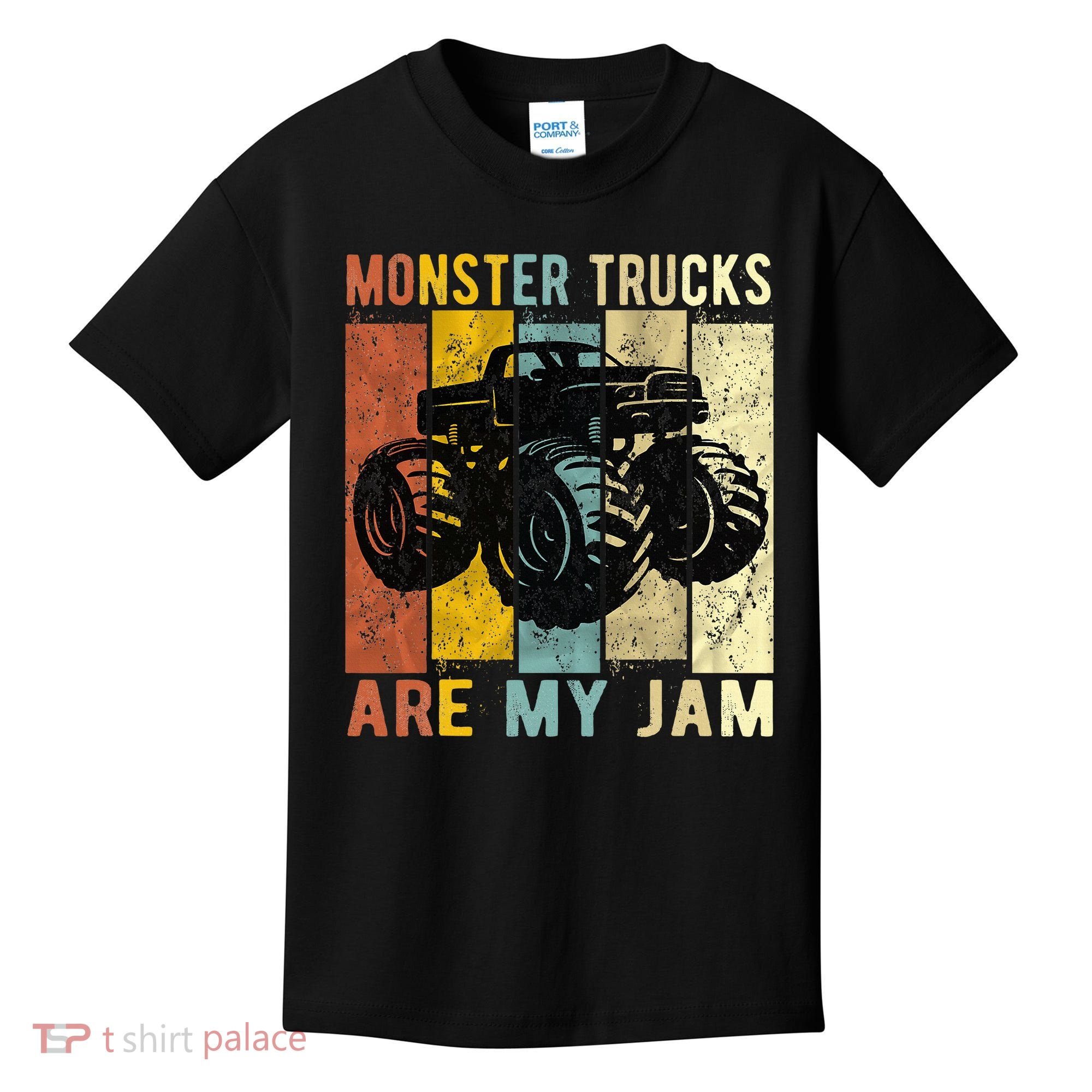 Monster Truck Are My Jam Kids T-Shirt