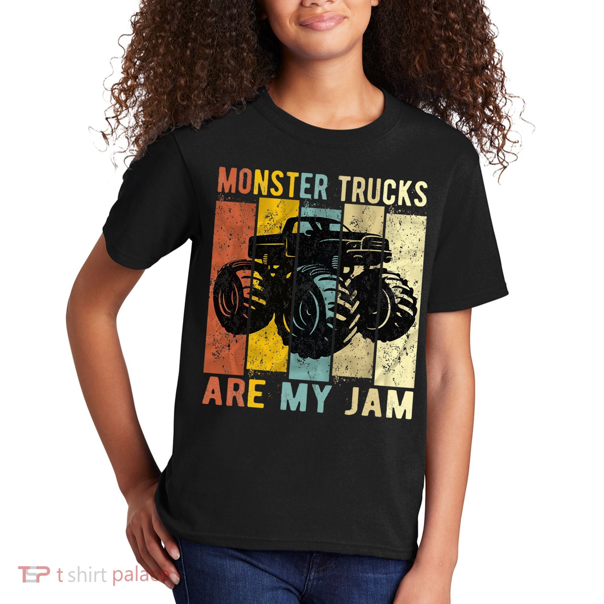 Monster Truck Are My Jam Kids T-Shirt