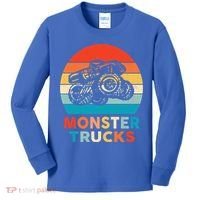 Monster Truck And Adults Cool Gift Kids Long Sleeve Shirt thumb 0