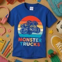 Monster Truck And Adults Cool Gift Kids T-Shirt thumb 3