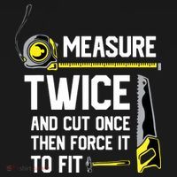 Measure Twice And Cut Once Funny Woodworking Ornament thumb 1