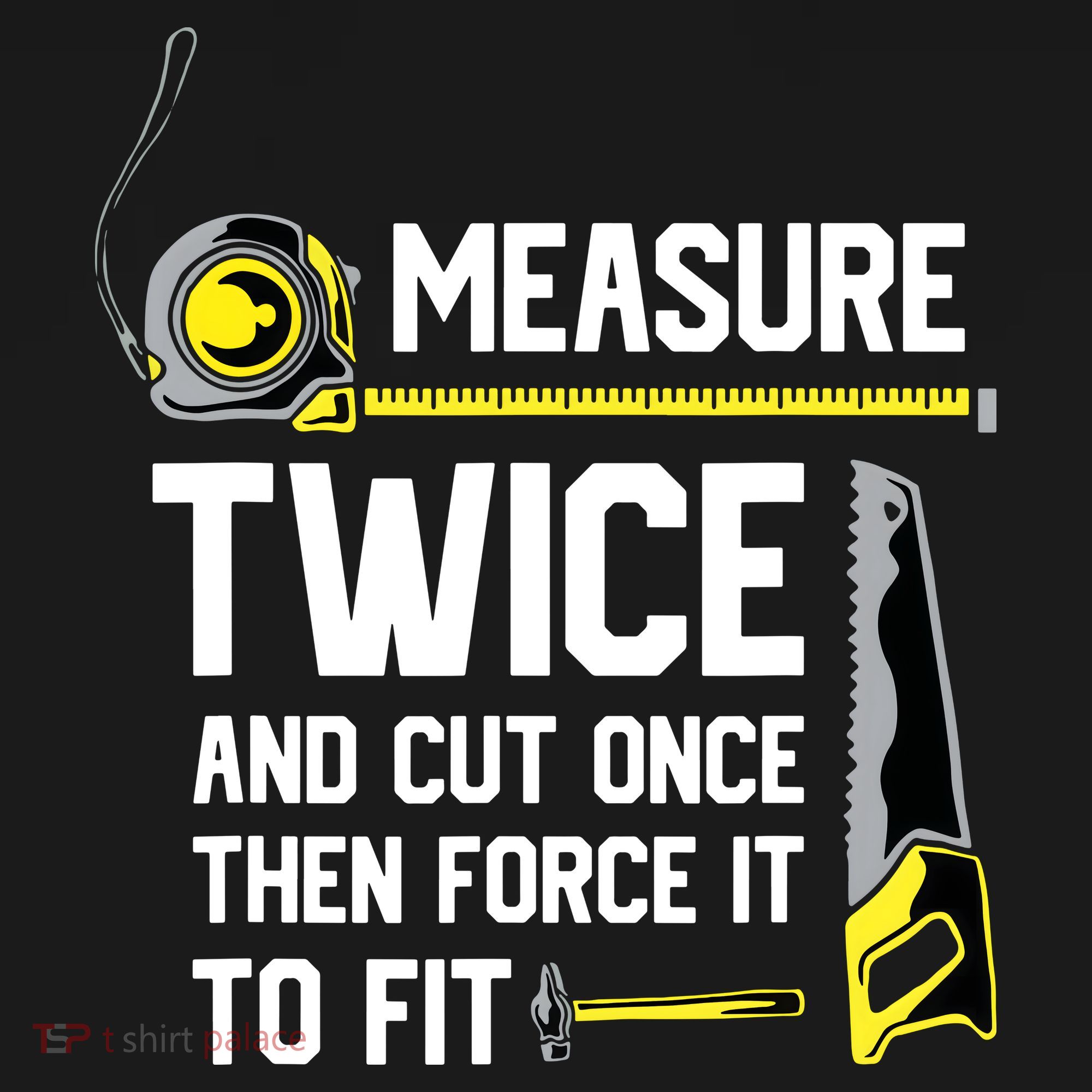 Measure Twice And Cut Once Funny Woodworking Ornament