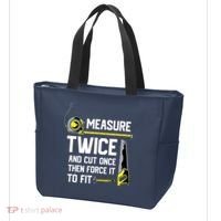 Measure Twice And Cut Once Funny Woodworking Tote Bag thumb 3