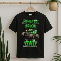 Monster Trucks Are My Jam Monster Truck Dad T-Shirt thumb 2
