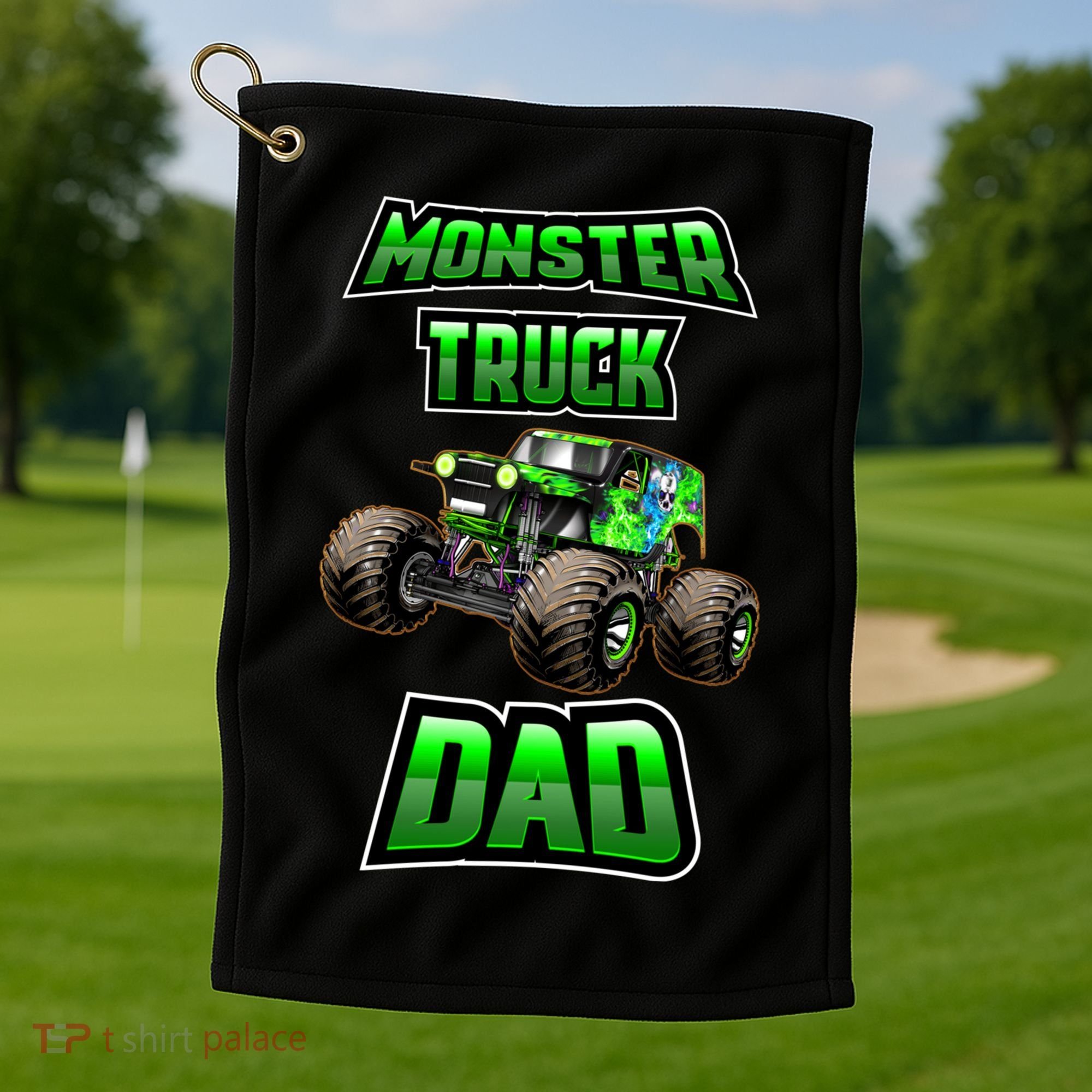 Monster Trucks Are My Jam Monster Truck Dad Golf Towel