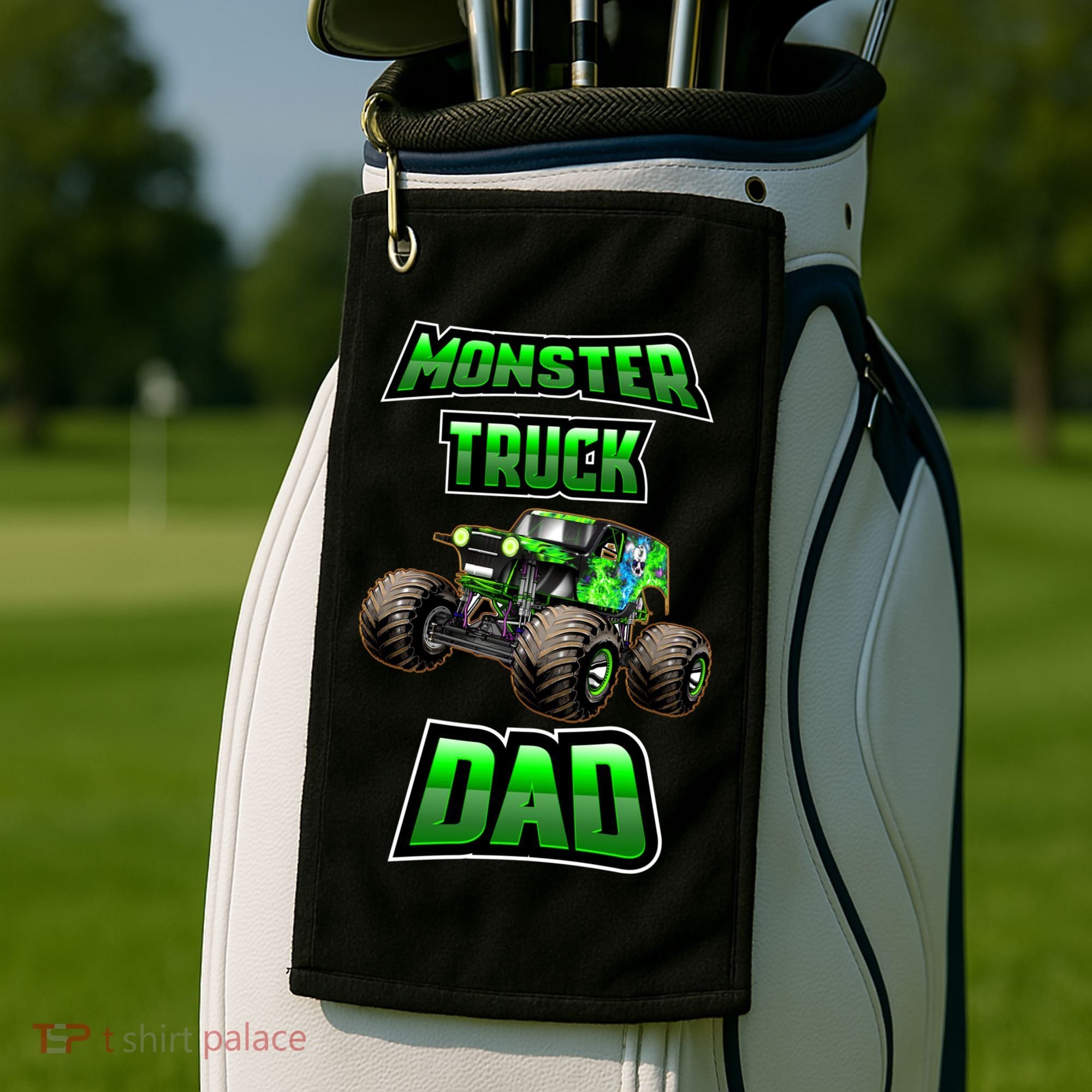 Monster Trucks Are My Jam Monster Truck Dad Golf Towel