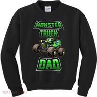 Monster Trucks Are My Jam Monster Truck Dad Kids Sweatshirt thumb 0