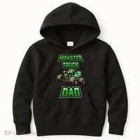 Monster Trucks Are My Jam Monster Truck Dad Kids Hoodie thumb 0