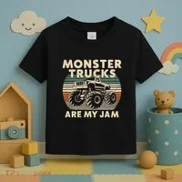 Monster Trucks Are My Jam Toddler T-Shirt thumb 3