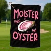 Moister Than An Oyster Golf Towel thumb 1