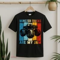 Monster Trucks Are My Jam Vintage Retro Monster Truck T-Shirt thumb 2