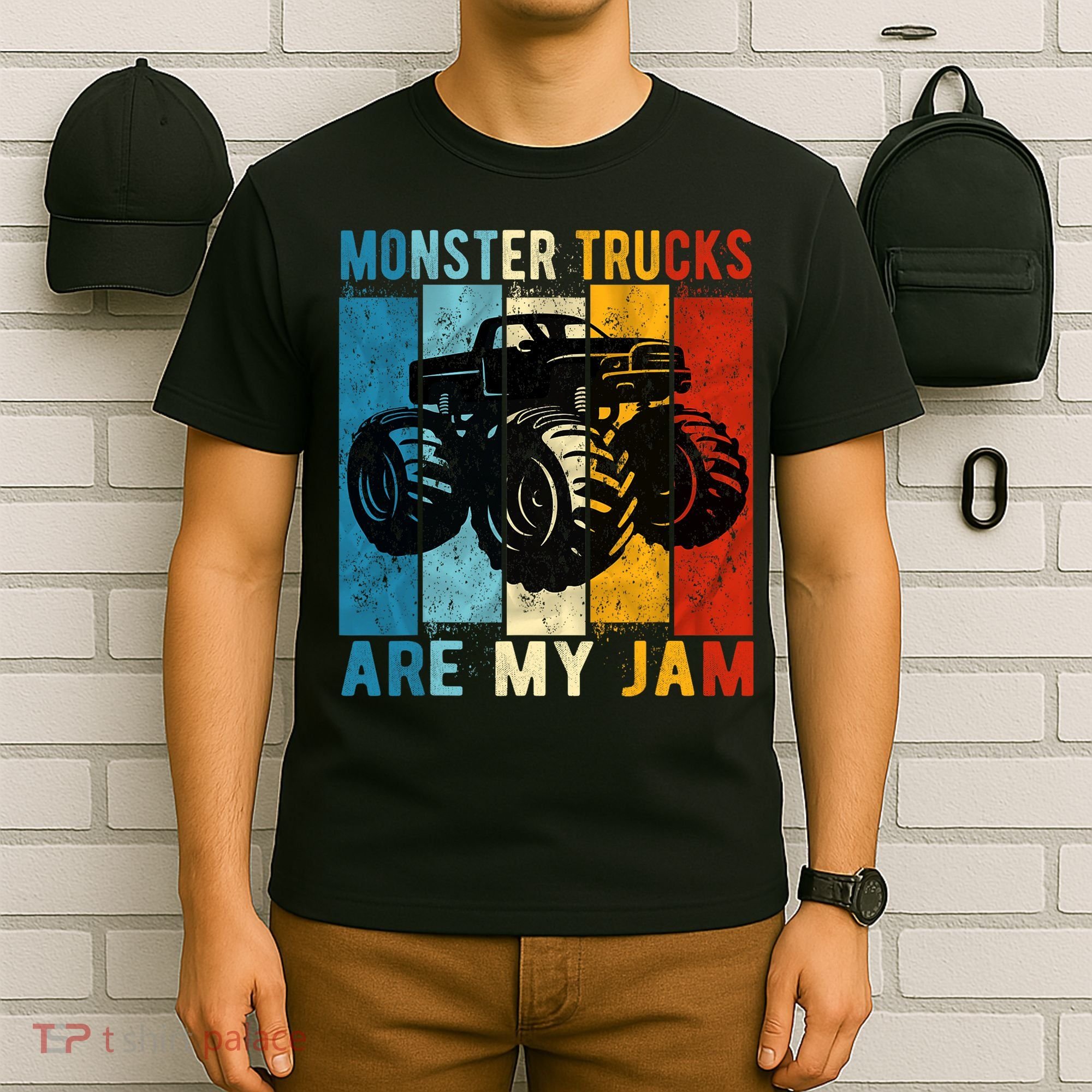 Monster Trucks Are My Jam Vintage Retro Monster Truck T-Shirt