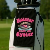 Moister Than An Oyster Funny Seafood Humor Golf Towel thumb 2