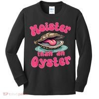 Moister Than An Oyster Funny Seafood Humor Kids Long Sleeve Shirt thumb 0