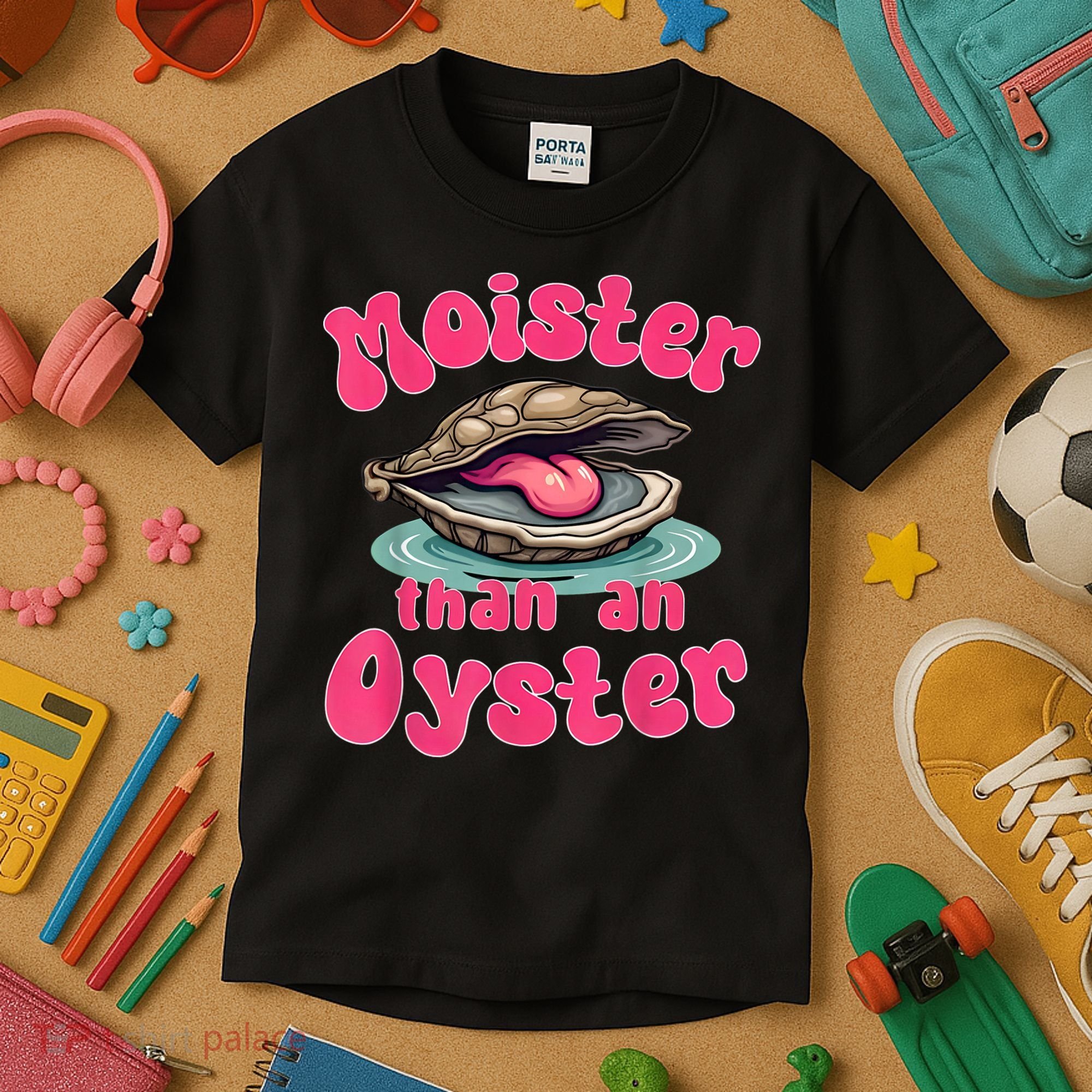 Moister Than An Oyster Funny Seafood Humor Kids T-Shirt