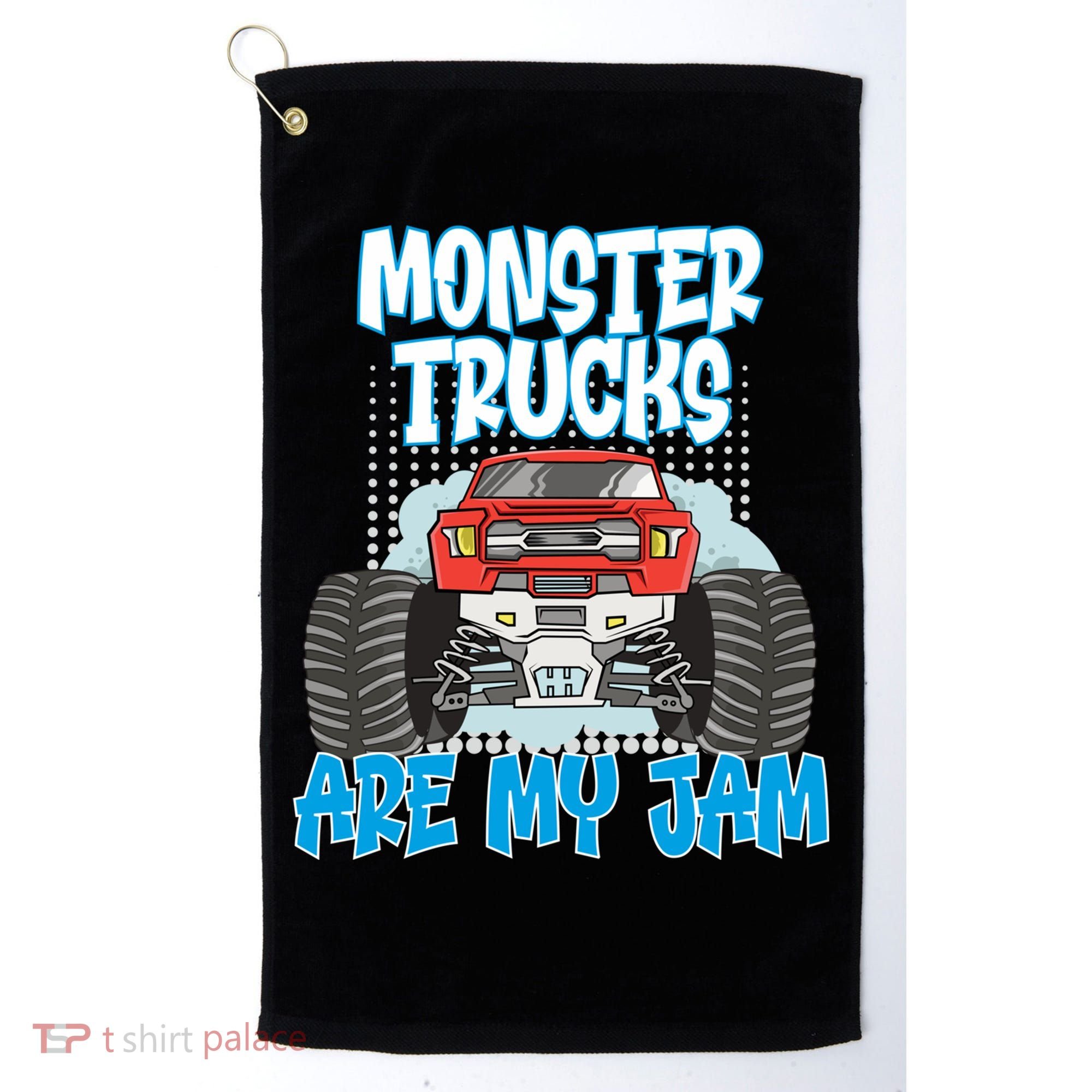 Monster Trucks Are My Jam Monster Truck Cute Gift Golf Towel