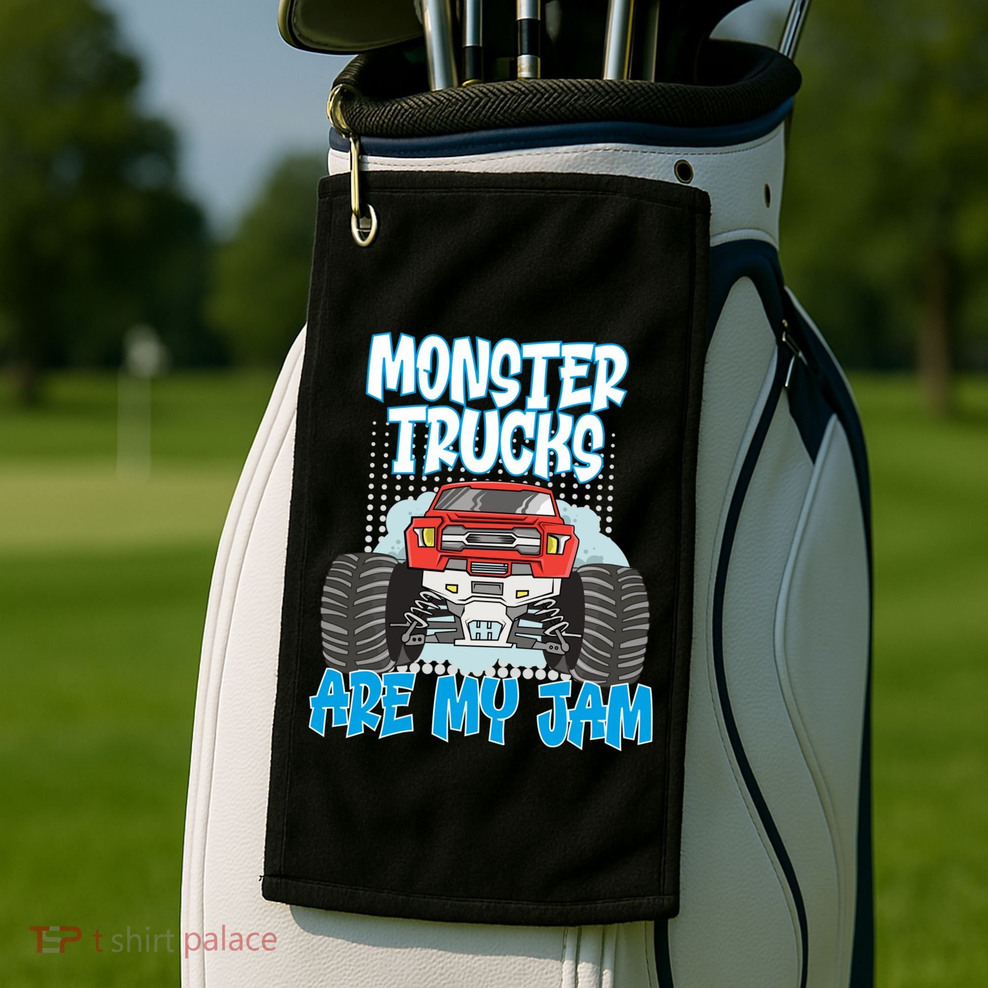 Monster Trucks Are My Jam Monster Truck Cute Gift Golf Towel