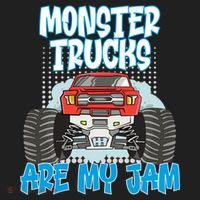 Monster Trucks Are My Jam Monster Truck Cute Gift Golf Towel thumb 3