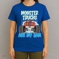 Monster Trucks Are My Jam Monster Truck Cute Gift T-Shirt thumb 4