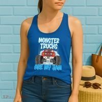 Monster Trucks Are My Jam Monster Truck Cute Gift Women's Tank Top thumb 2