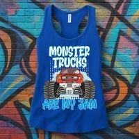 Monster Trucks Are My Jam Monster Truck Cute Gift Women's Tank Top thumb 3