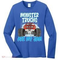 Monster Trucks Are My Jam Monster Truck Cute Gift Women's Long Sleeve Shirt thumb 0