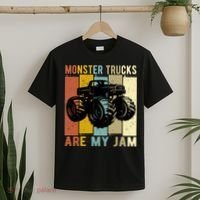 Monster Trucks Are My Jam Vintage Retro Monster Truck T-Shirt thumb 2