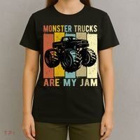Monster Trucks Are My Jam Vintage Retro Monster Truck T-Shirt thumb 4