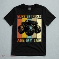 Monster Trucks Are My Jam Vintage Retro Monster Truck T-Shirt thumb 5
