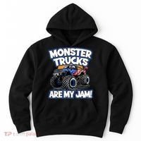 Monster Trucks Are My Jam Boy's Monster Truck Hoodie thumb 0