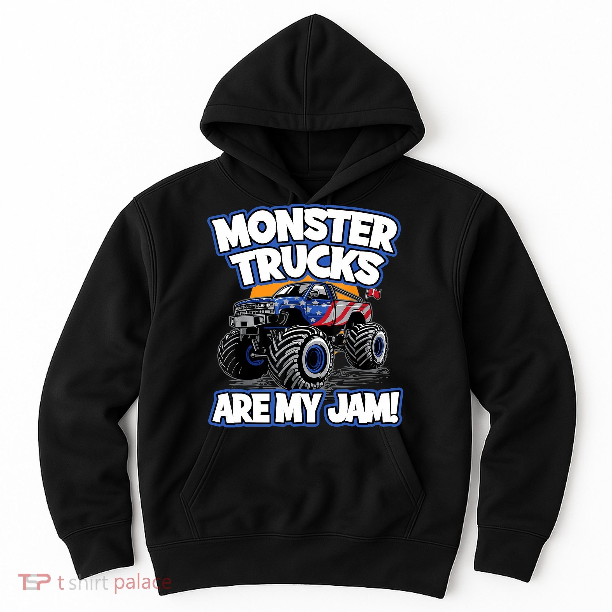 Monster Trucks Are My Jam Boy's Monster Truck Hoodie