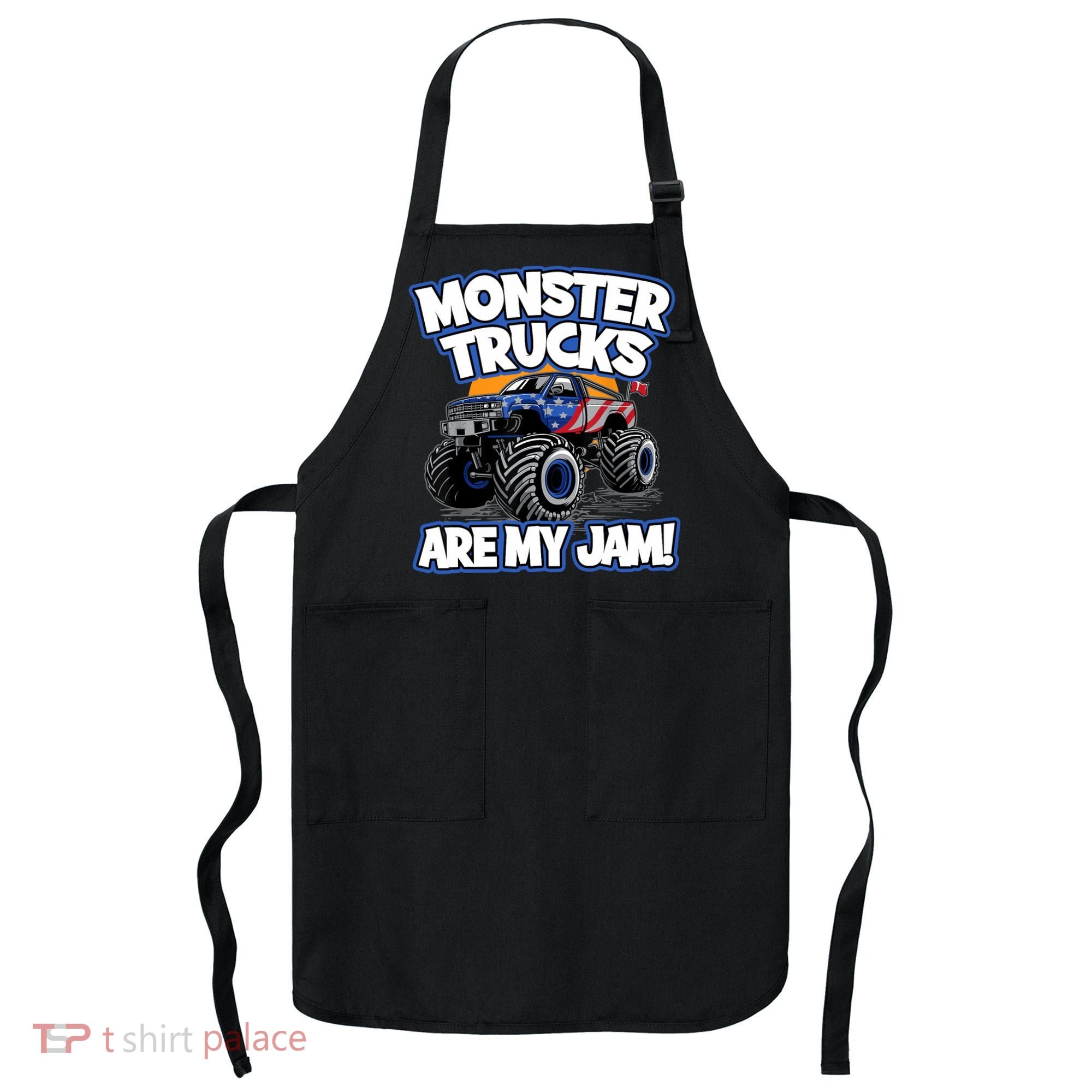 Monster Trucks Are My Jam Boy's Monster Truck Apron