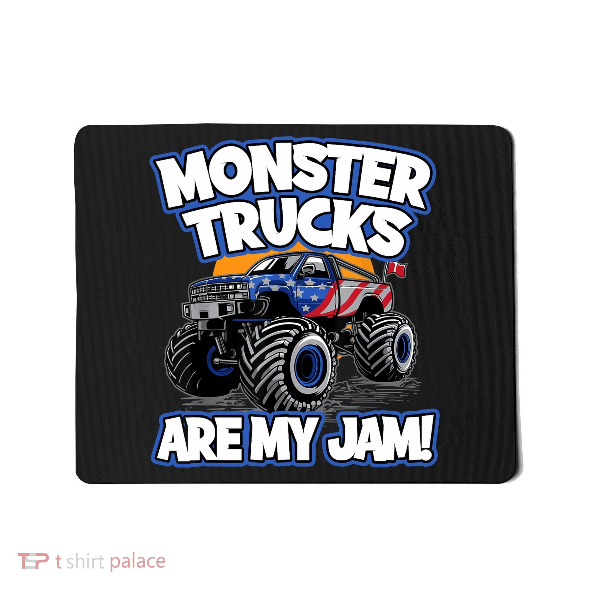 Monster Trucks Are My Jam Boy's Monster Truck Mousepad