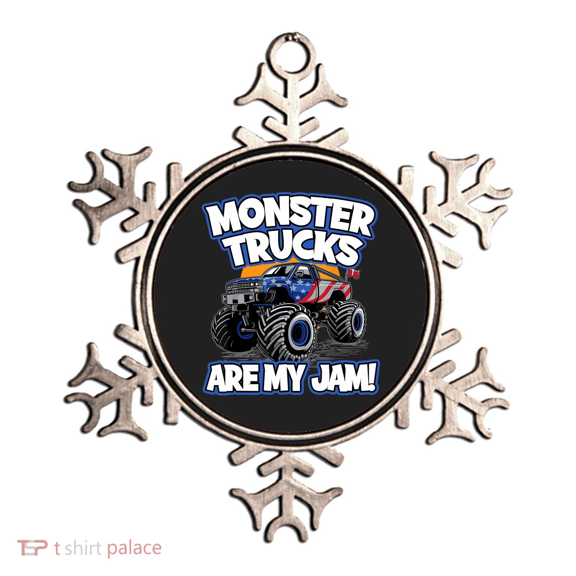 Monster Trucks Are My Jam Boy's Monster Truck Ornament