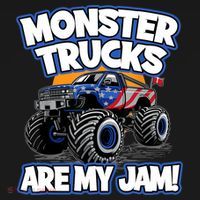 Monster Trucks Are My Jam Boy's Monster Truck Ornament thumb 1
