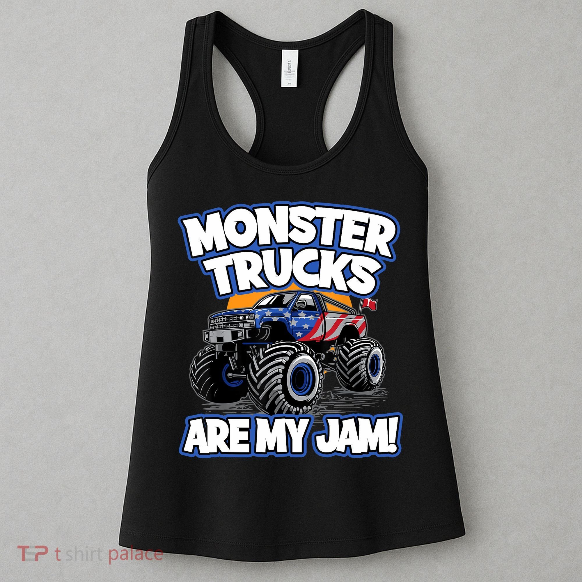 Monster Trucks Are My Jam Boy's Monster Truck Women's Tank Top