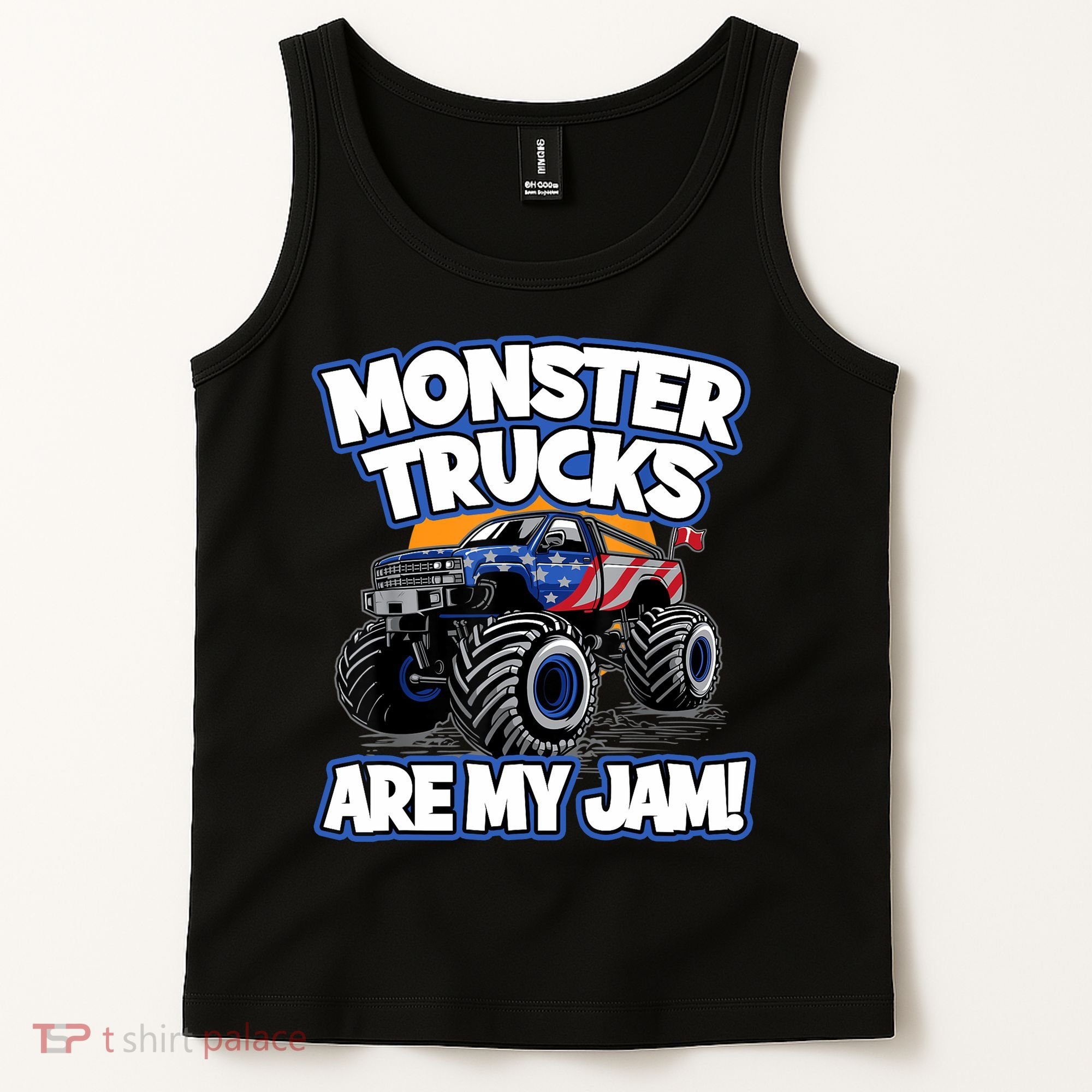 Monster Trucks Are My Jam Boy's Monster Truck Tank Top
