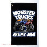 Monster Trucks Are My Jam Boy's Monster Truck Golf Towel thumb 0
