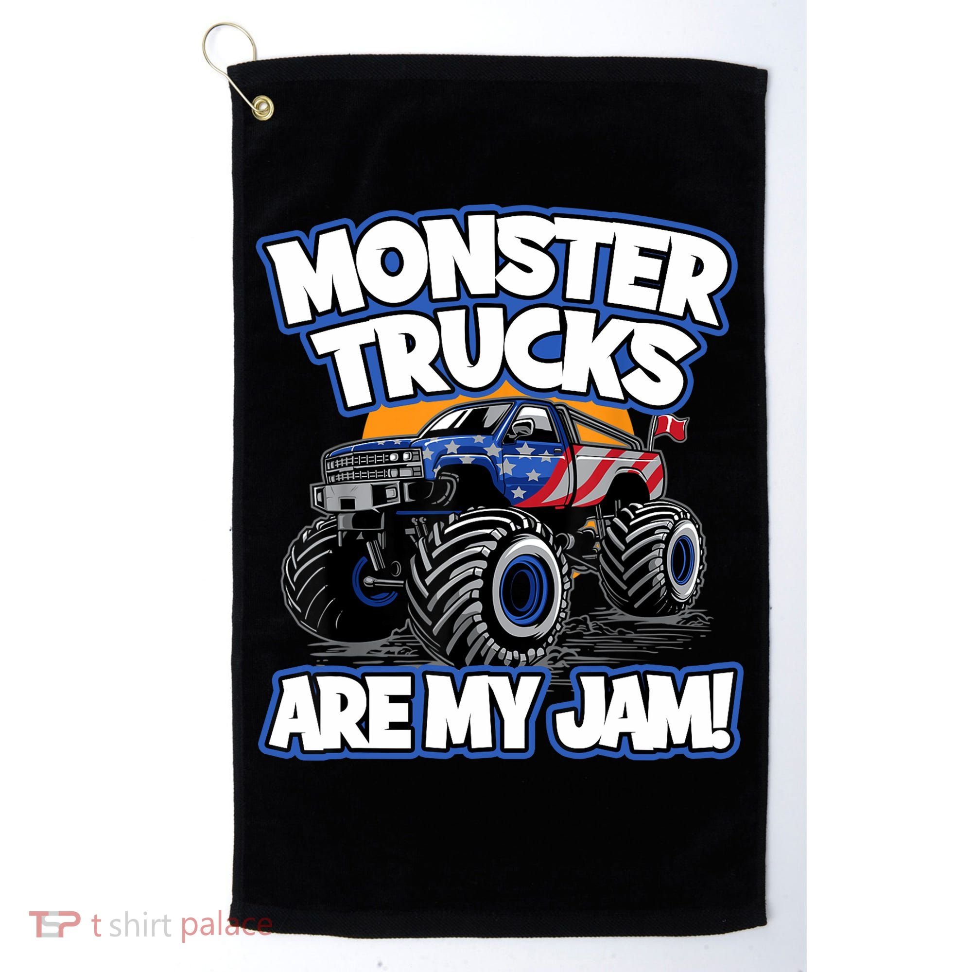Monster Trucks Are My Jam Boy's Monster Truck Golf Towel
