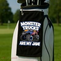 Monster Trucks Are My Jam Boy's Monster Truck Golf Towel thumb 2