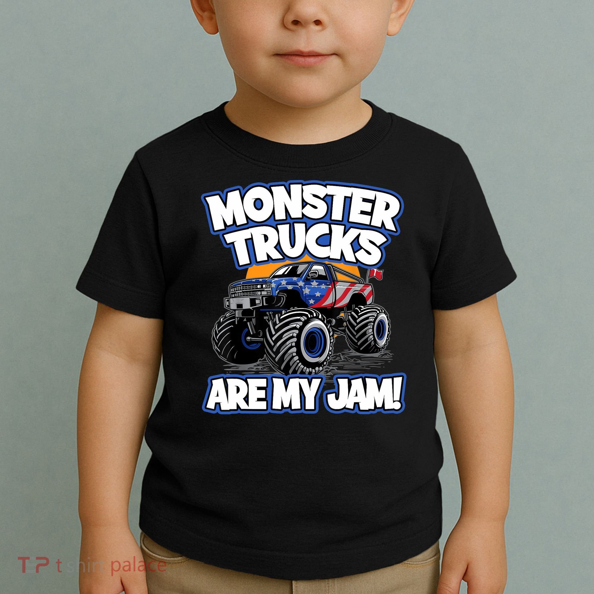 Monster Trucks Are My Jam Boy's Monster Truck Toddler T-Shirt