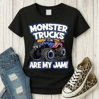Monster Trucks Are My Jam Boy's Monster Truck Women's T-Shirt thumb 3