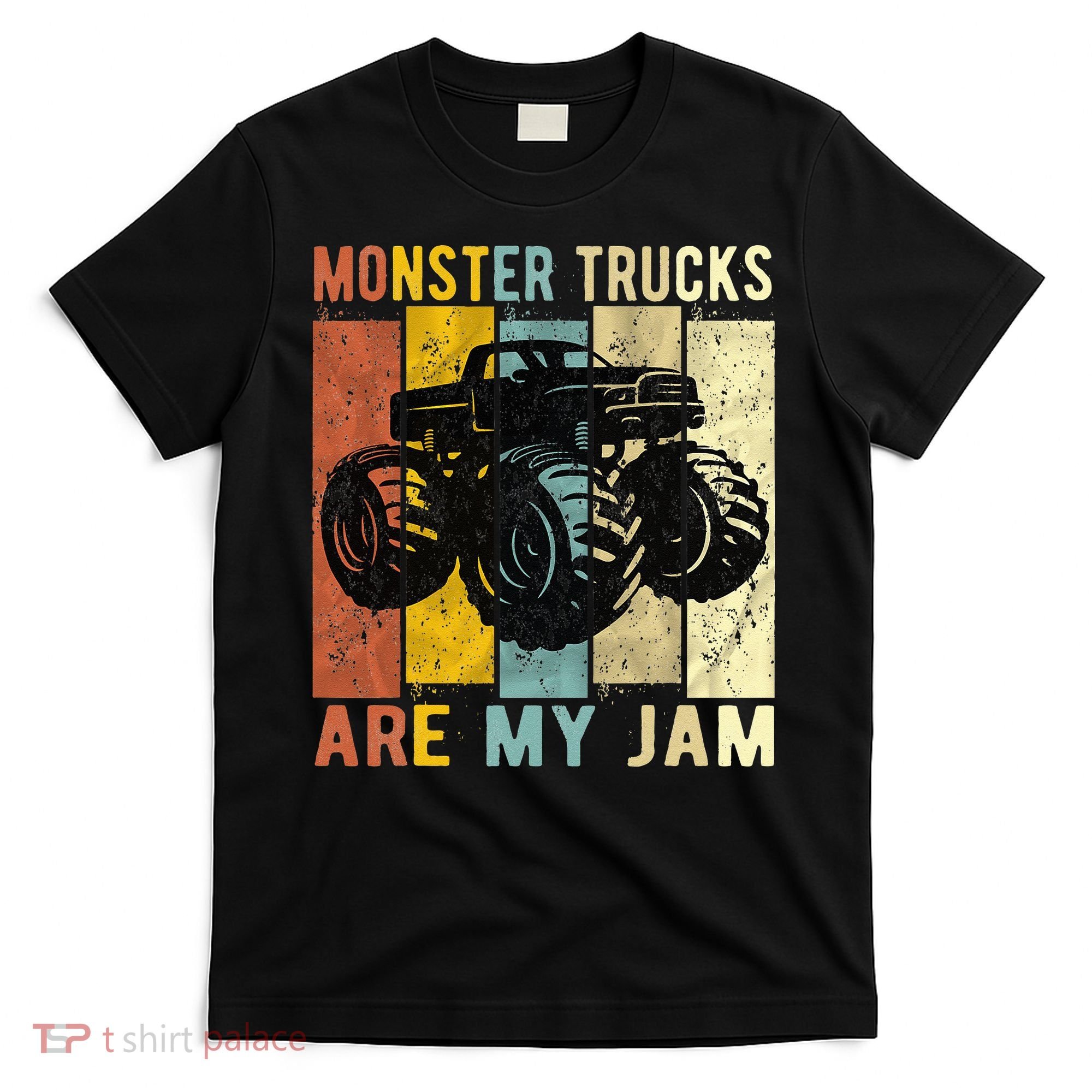 Monster Trucks Are My Jam Vintage Retro Monster Truck T-Shirt