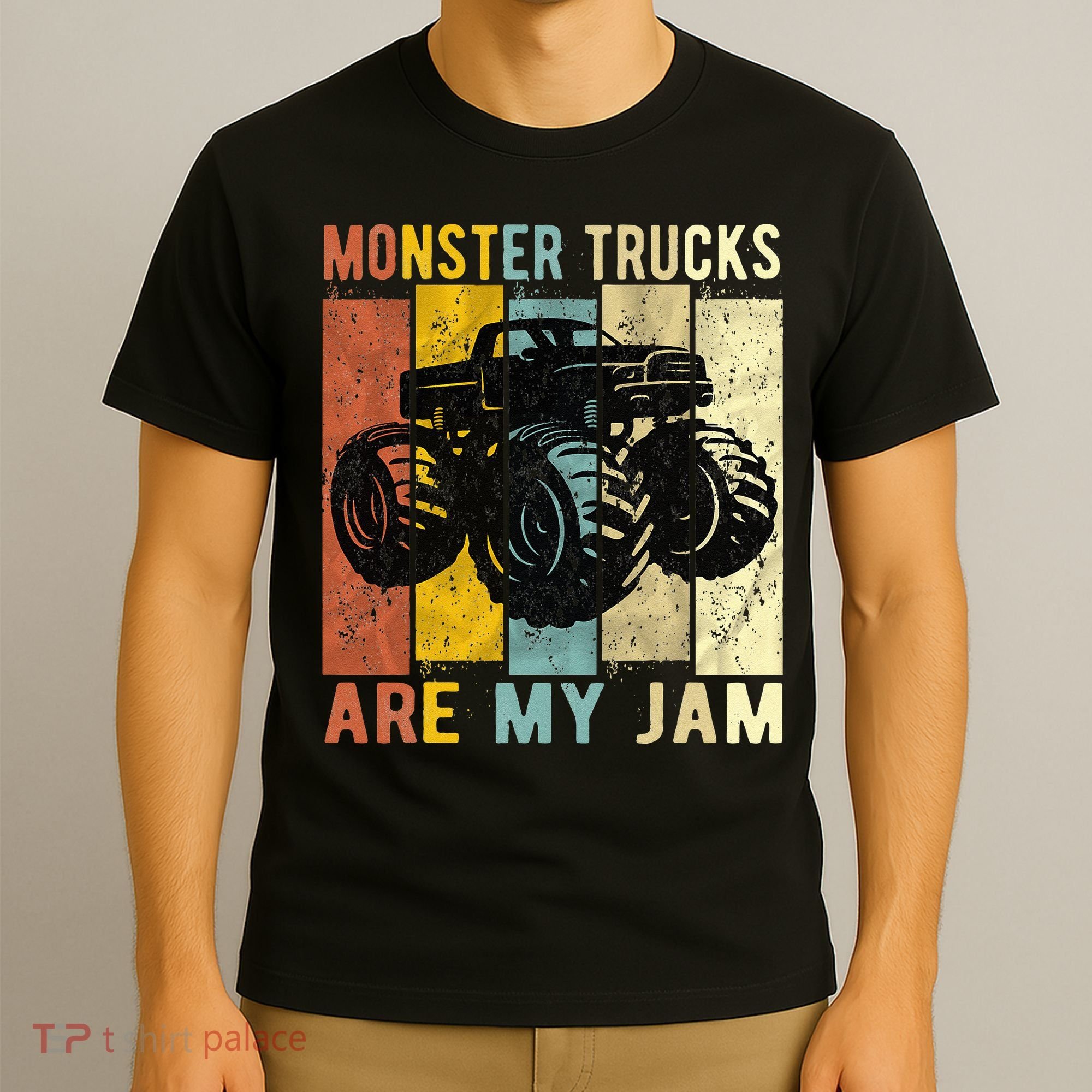 Monster Trucks Are My Jam Vintage Retro Monster Truck T-Shirt